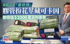 毒贩自制「毒玫瑰」 胶管扮花茎藏可卡因 警检3300万元货拘两男 