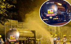 【險釀巨爆】運油車吐露港公路起火 司機跳車逃生