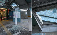 慈正邨有鑽咀高處墜下 擊碎通道玻璃上蓋 老婦途經遭殃