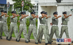 5纪律部队首长证曾向驻港部队学中式步操