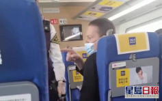 列车上不戴口罩邻座阿姨提醒 外籍旅客：闭嘴