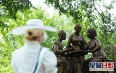 紐約中央公園三位女權先驅人物銅像揭幕