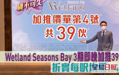 熱辣新盤放送｜Wetland Seasons Bay 3期即晚加推39伙 折實每呎均價1.47萬