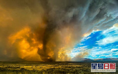 美加州雷暴加劇山火蔓延 出現罕見「火龍卷」