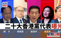 ( 獨家 ) 二十大｜香港黨代表曝光 包括駱惠寧、陳冬、盧新寧、羅永綱及鄭雁雄