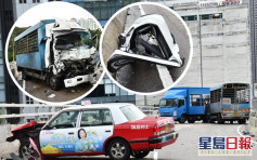 荃灣路三車意外 25歲貨車司機送院搶救不治