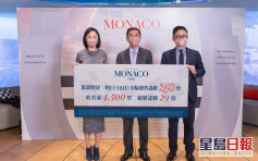 MONACO ONE 截收4500票明開售