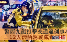 西九龍警打擊交通違例 拘12人涉酒駕或藏毒