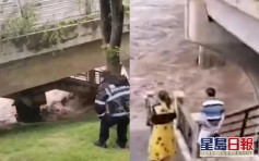 四川男子江邊拍洪水被捲走 多方搜救仍失蹤