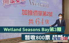 熱辣新盤放送｜Wetland Seasons Bay第3期暫收800票 超額4.6倍