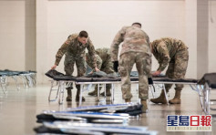 行軍床加折疊椅 國民警衛軍俄勒岡州博覽會建方艙醫院