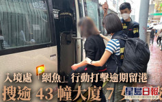 入境處全港行動打擊逾期逗留 7女子被捕