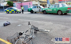 元朗两绿的单车相撞4伤 76岁单车汉昏迷送院