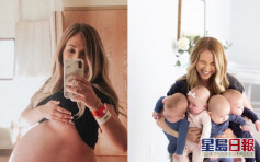 懷孕30周零4日誕四胞胎 外國媽上載對比圖獲讚
