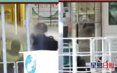 【國安法】網媒記者被水炮擊中 彈飛後倒地送院