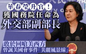 國務院任命華春瑩為外交部副部長