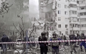 俄烏戰爭｜烏克蘭大規模彈襲  俄羅斯多層住宅「斷崖式」倒塌釀15死
