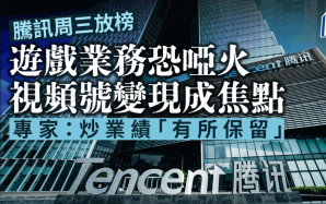 騰訊周三放榜 遊戲業務恐啞火 視頻號變現成焦點 專家：炒業績「有所保留」