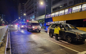 沙田私家車小瀝源路燈位停路中 男司機吹波仔超標被帶署調查