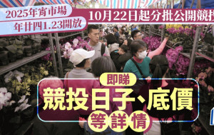 農曆年宵市場明年1月23日舉行 本月22日起分批公開競投（附地點、底價等詳情）