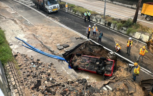 長沙灣爆水管路陷｜快線恢復行車 水務署料明早6時前全線重開 兩周內交調查報告