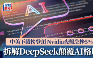 拆解DeepSeek如何顛覆AI格局 中美下載榜登頂  Nvidia夜盤急挫5%