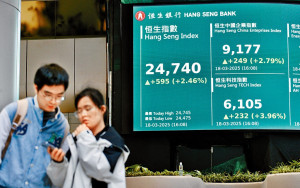 港股飆595點創逾3年高