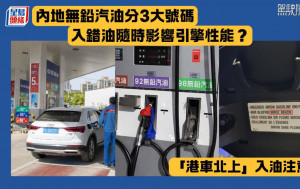 「港车北上」入油注意！内地无铅汽油分3大号码 入错油随时影响引擎性能？