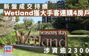 新盤成交持續  Wetland獲大手客擲逾2300萬連購4房戶