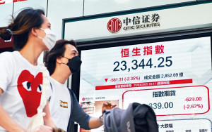 憂現抽水潮 港股插561點