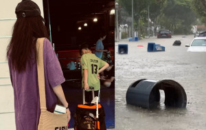 49歲離婚女星被困座駕險遭暴雨淹沒   親解堅持外出原因震驚網民