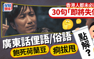 香港人都未必识？30句广东话俚语+俗语愈来愈少人用 饱死荷兰豆／疴拔甩点解？