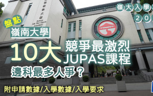 嶺大入學攻略2025｜盤點10個競爭最激烈JUPAS課程 邊科最多人爭？ 附收生數據+入學要求