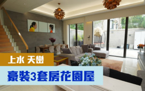 睇樓王｜上水天巒  豪裝3套房花園屋