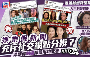 娛樂假新聞充斥社交網點分辨？瘋傳龔慈恩女兒墮樓亡  梁朝偉胡楓陳凱琳均受害