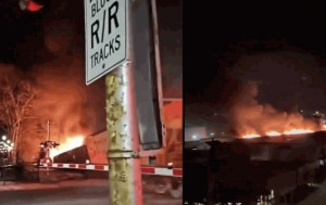 超駭人「火」車｜加拿大載有危險品列車一路猛燒駛入市中心  嚇壞居民