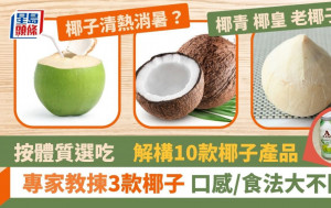 專家講解3款椰子食法 寒熱體質食錯傷身 解構10款椰子製品 椰青/椰皇/椰子｜食材知識