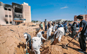 加沙醫院亂葬崗發現近300屍