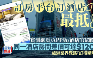 訂房平台訂酒店最抵？實測網頁/APP版差價近千元 旅遊業界建議兩招格價！