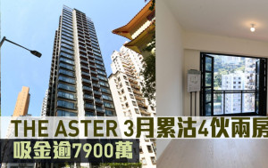 熱辣新盤放送｜THE ASTER 3月累售4伙兩房 吸金逾7900萬