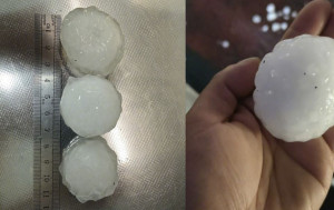 北京白天30℃高溫晚上落雹 冰粒大如鴨蛋