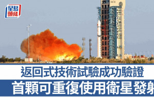 中國今日成功發射首顆可重復使用返回式技術試驗衛星