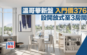 溫哥華新盤入門價376萬 設開放式至3房間隔