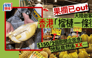 小紅書大推香港榴槤一條街 $150兩個即開爆多果肉 地點非果欄竟然是......