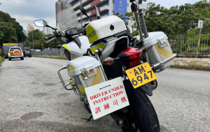 大埔警駕電單車訓練期間失控自炒  輕傷送院