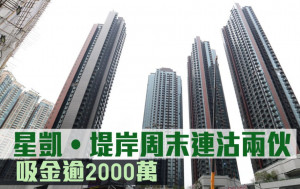 新盤成交｜星凱‧堤岸周末連沽兩伙 吸金逾2000萬