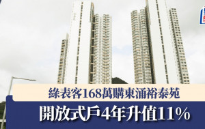綠表客168萬購東涌裕泰苑 開放式戶4年升值11%