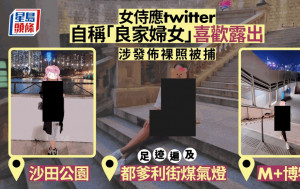 女侍應twitter自稱「良家婦女」喜歡露出 涉發佈裸照被捕 足迹遍及沙田公園、M+博物館