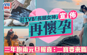 前TVB「長腿女神」宣佈再懷孕  三年抱兩元旦報喜：二寶要來臨了