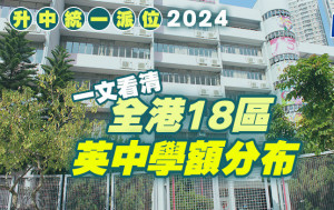 升中派位2024｜即睇全港18區英中學額分布